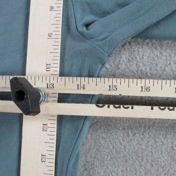 SKIMS Cotton Jersey Long Sleeve T Shirt Womens Small Kyanite Crewneck Stretch - Picture 6 of 10